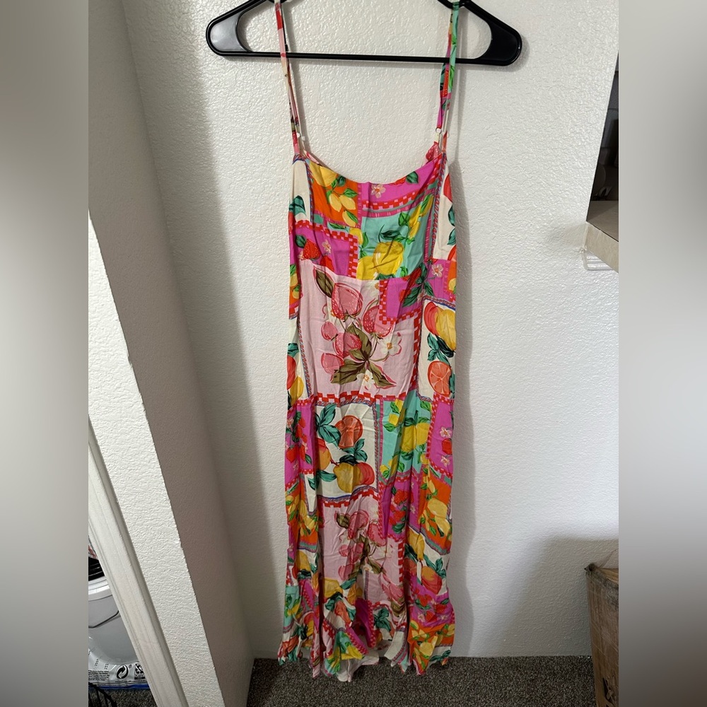super fun woman’s long dress with open back